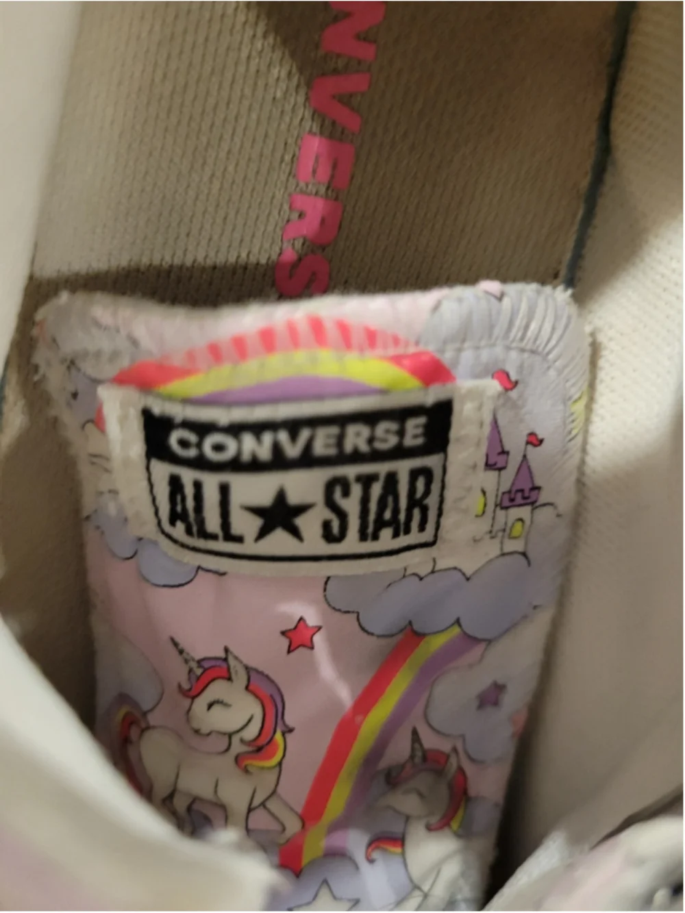 Converse All Star Toddler Unicorn Rainbow Velcro Low Top Sneakers Size 10